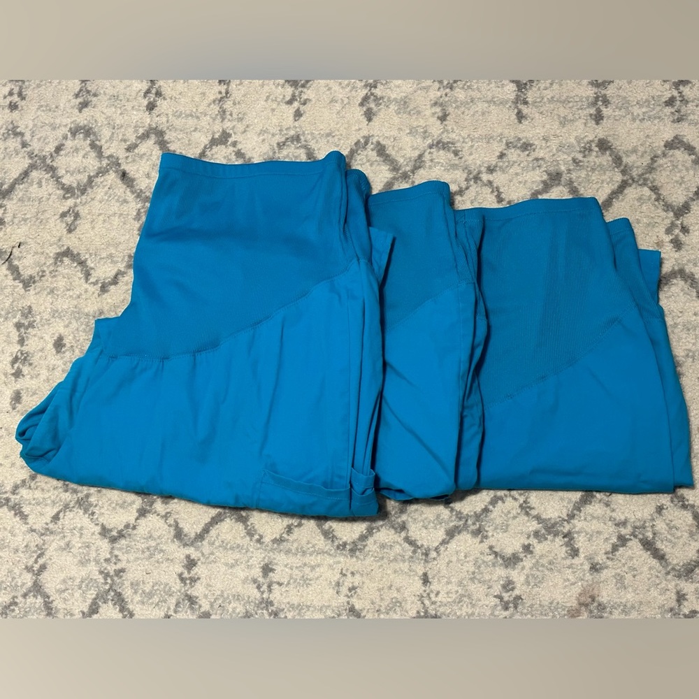 Maternity teal blue scrub pants